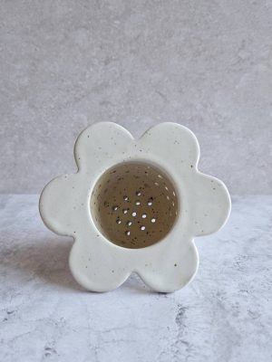 infuseur en grès blanc